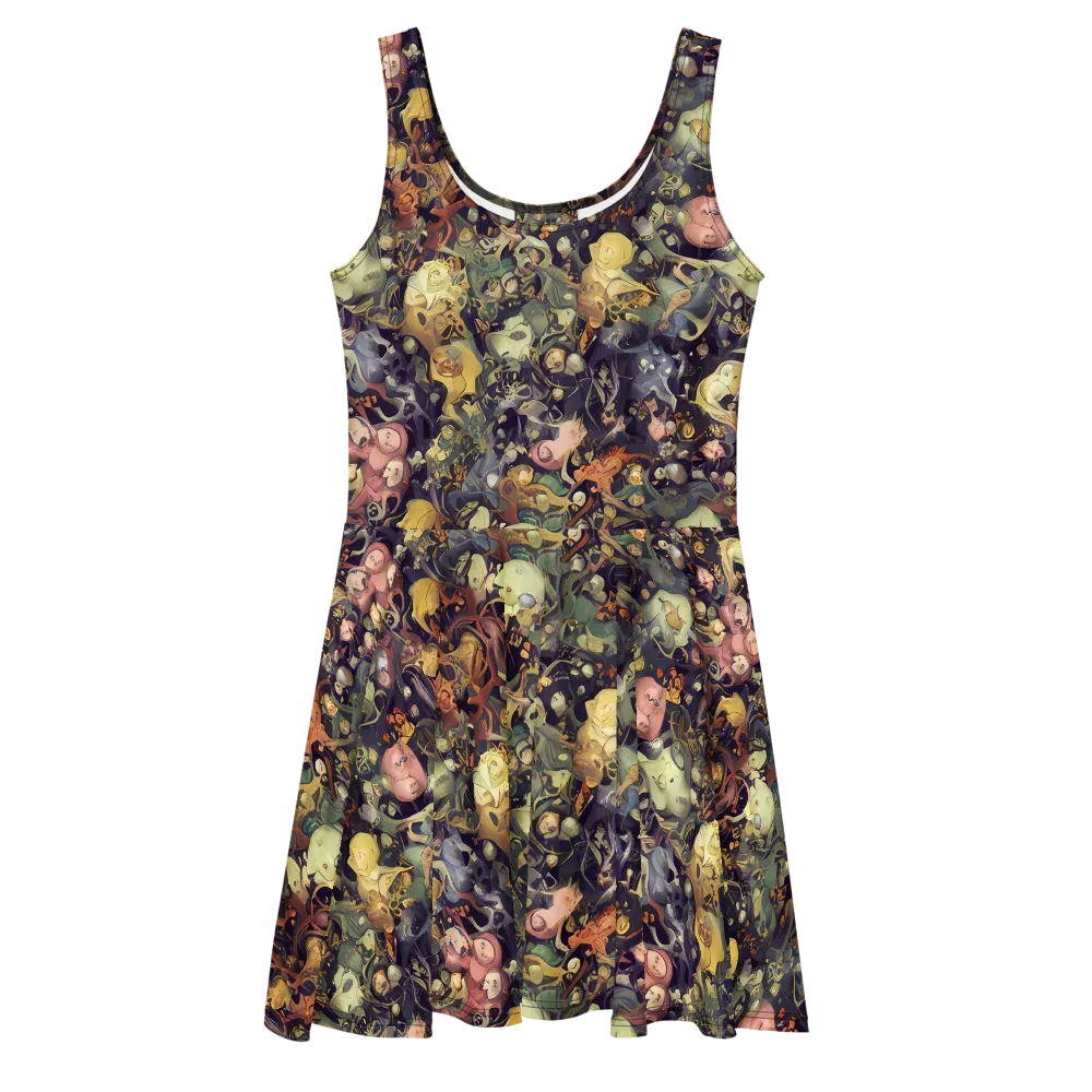 Gloom Garden on Skater Dress — Front