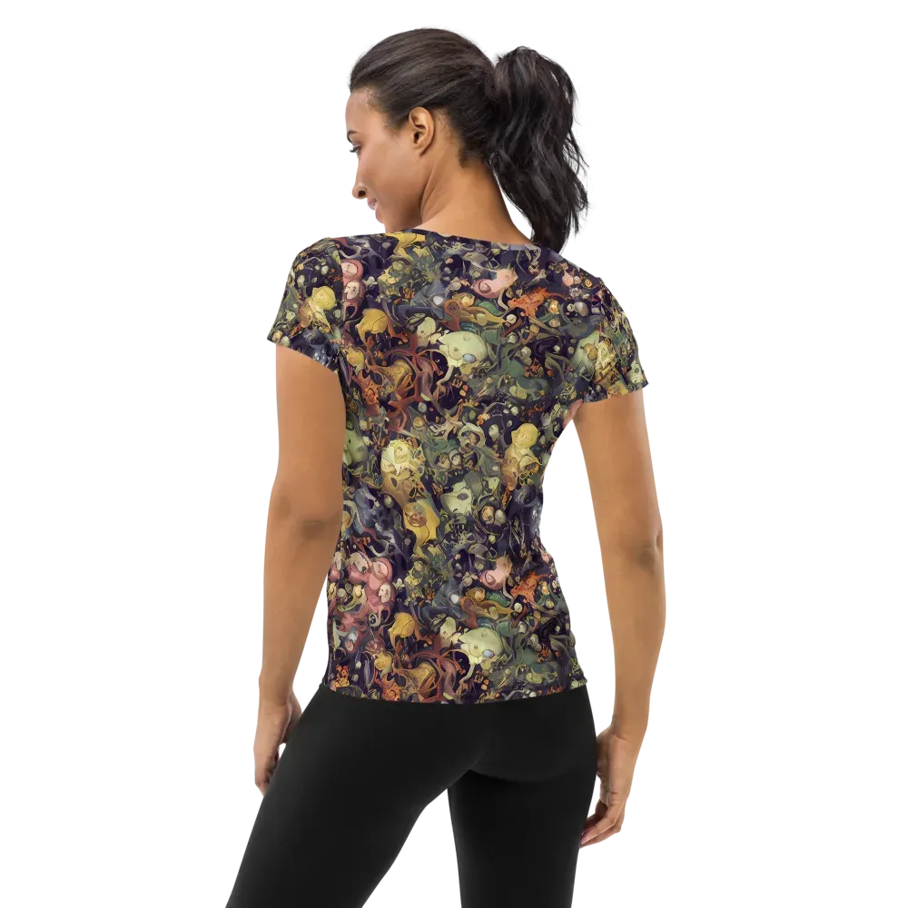 Gloom Garden on Women's Athletic T-Shirt — Back