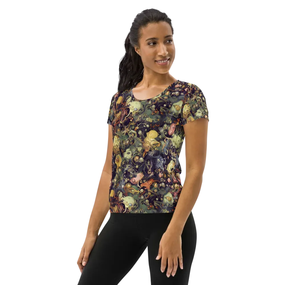 Gloom Garden on Women's Athletic T-Shirt — Left