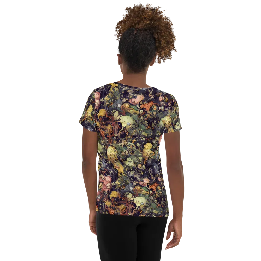 Gloom Garden on Women's Athletic T-Shirt — Back