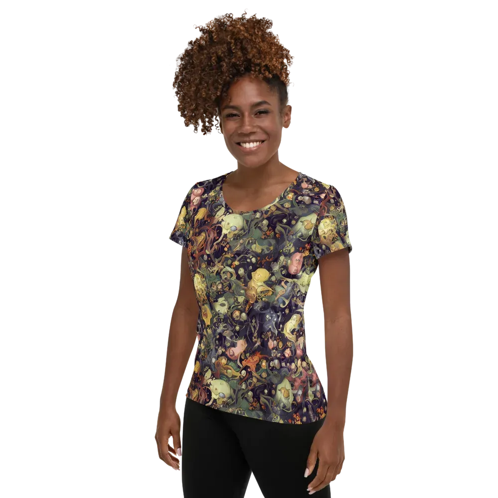 Gloom Garden on Women's Athletic T-Shirt — Left