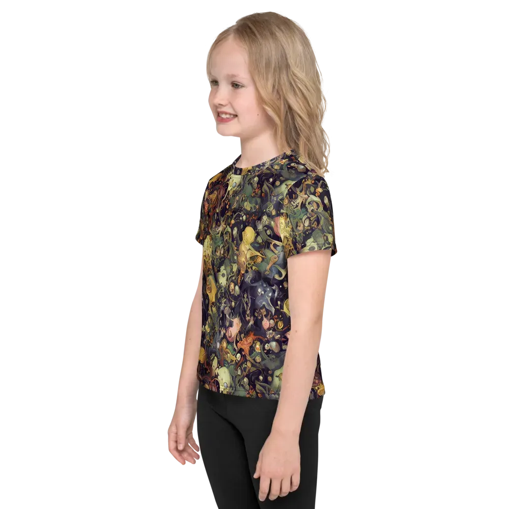 Gloom Garden on Kids Crew Neck T-Shirt — Left