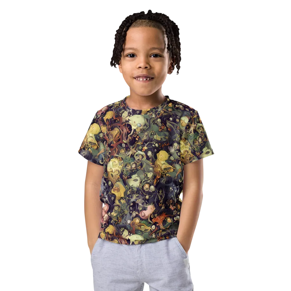Gloom Garden on Kids Crew Neck T-Shirt — Front