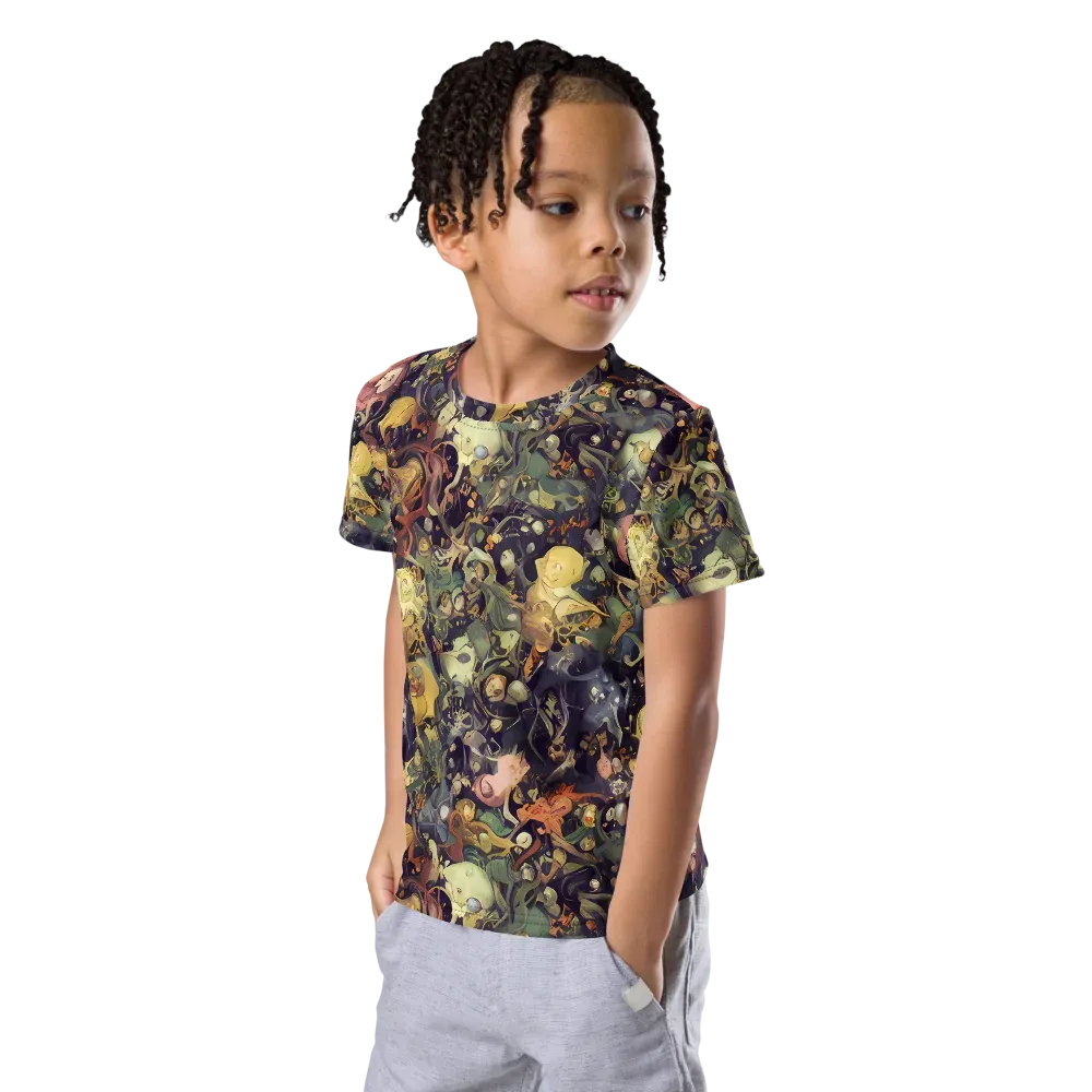 Gloom Garden on Kids Crew Neck T-Shirt — Left Front