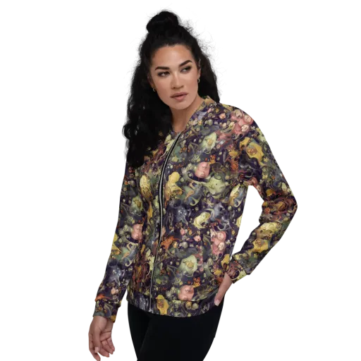 Gloom Garden on a Bomber Jacket