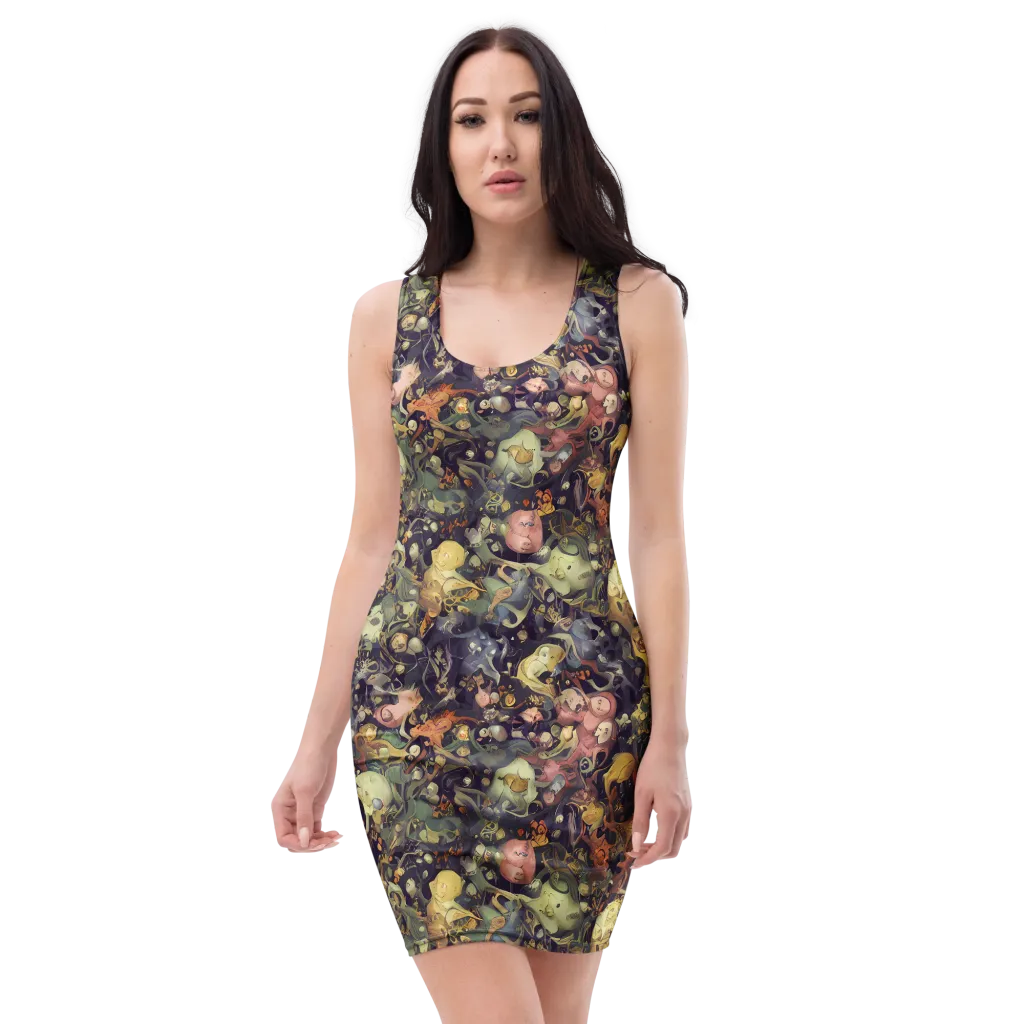 Gloom Garden on Bodycon Dress — Front