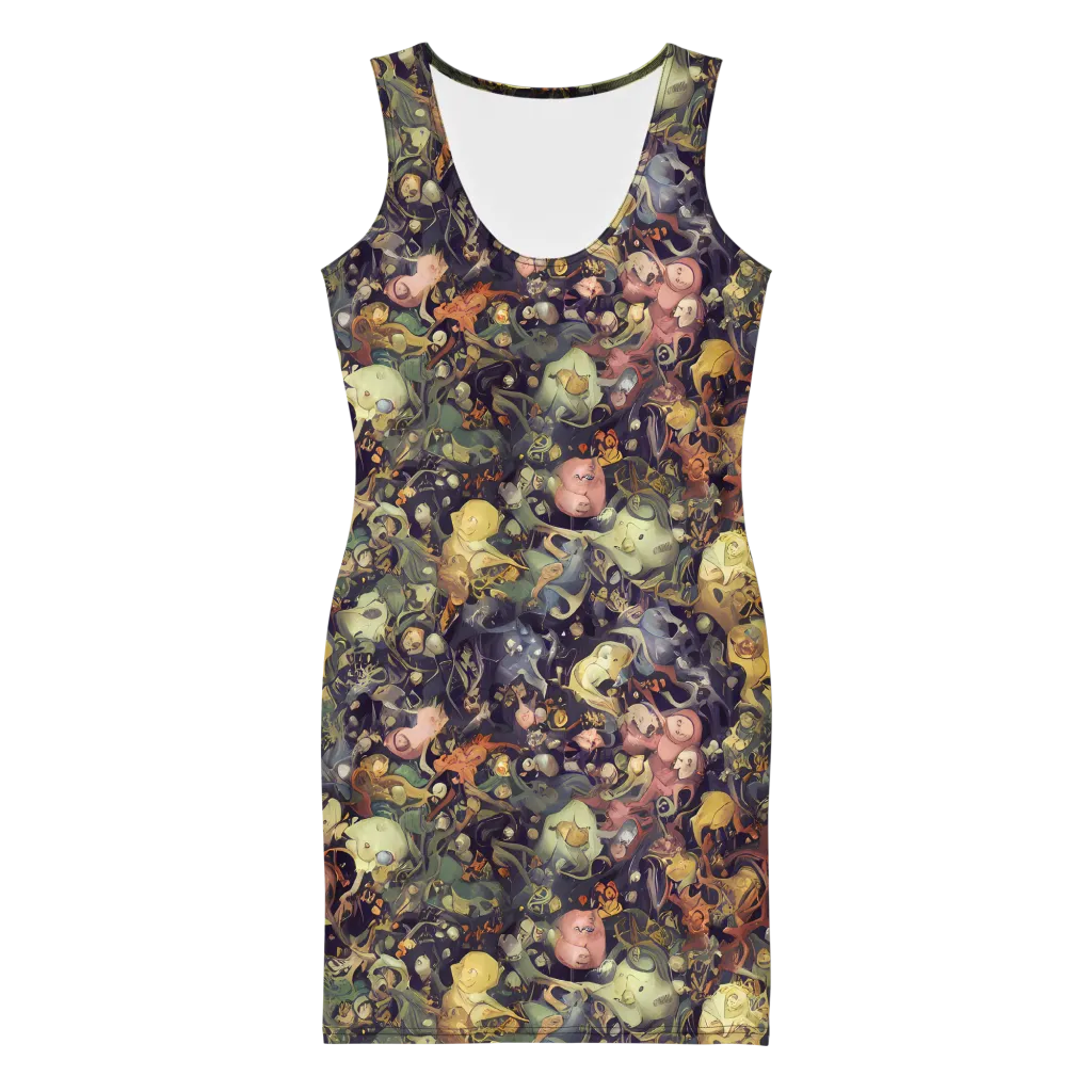 Gloom Garden on Bodycon Dress — Front