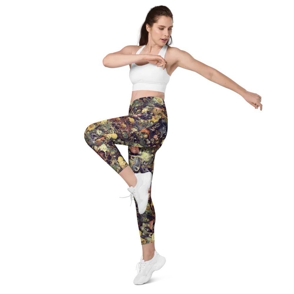 Gloom Garden on Leggings with Pockets — Left Front