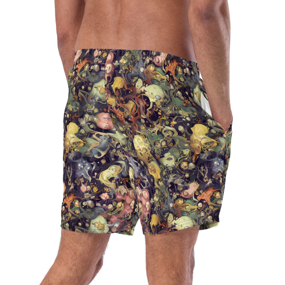 Gloom Garden on Swim Trunks — Right Back