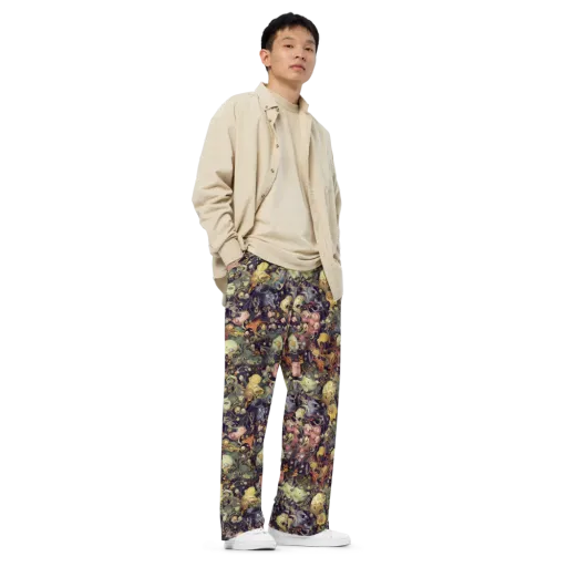 Gloom Garden on a Wide-Leg Pants