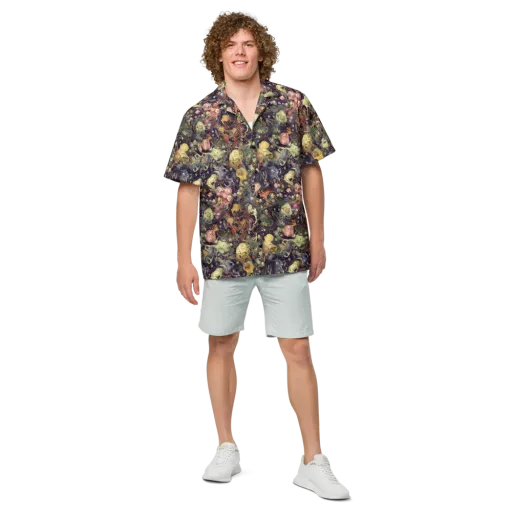 Gloom Garden on a Button Shirt