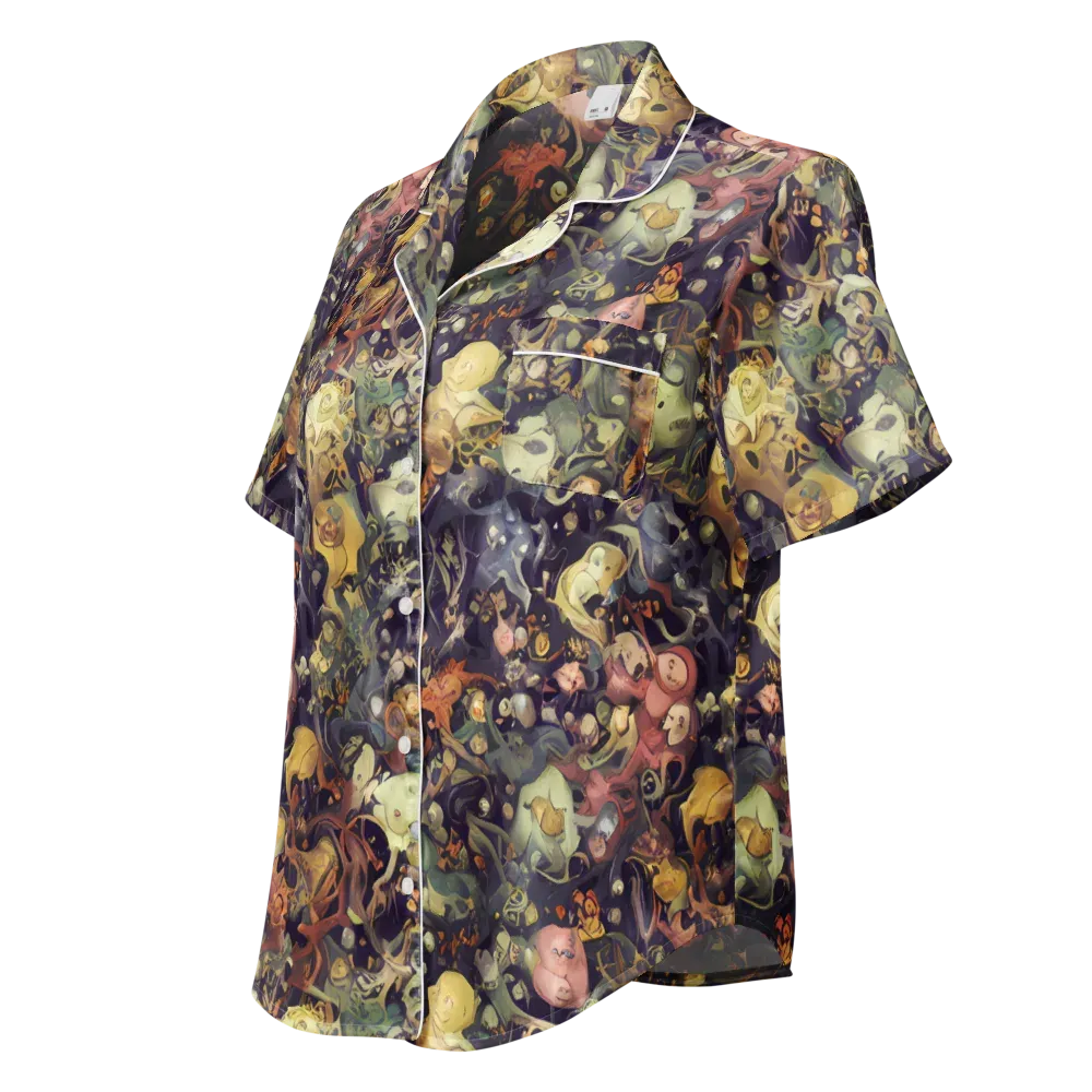 Gloom Garden on Women's Short Sleeve Pajama Top — Left Front