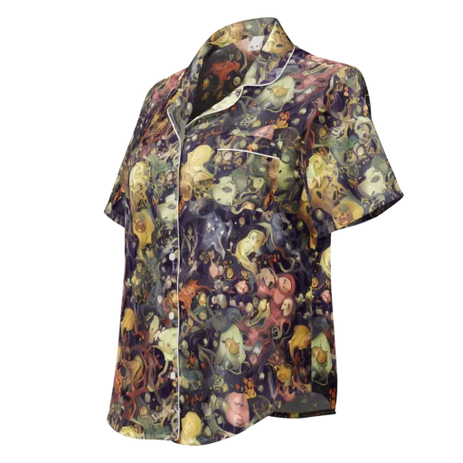 Gloom Garden on a Women's Short Sleeve Pajama Top