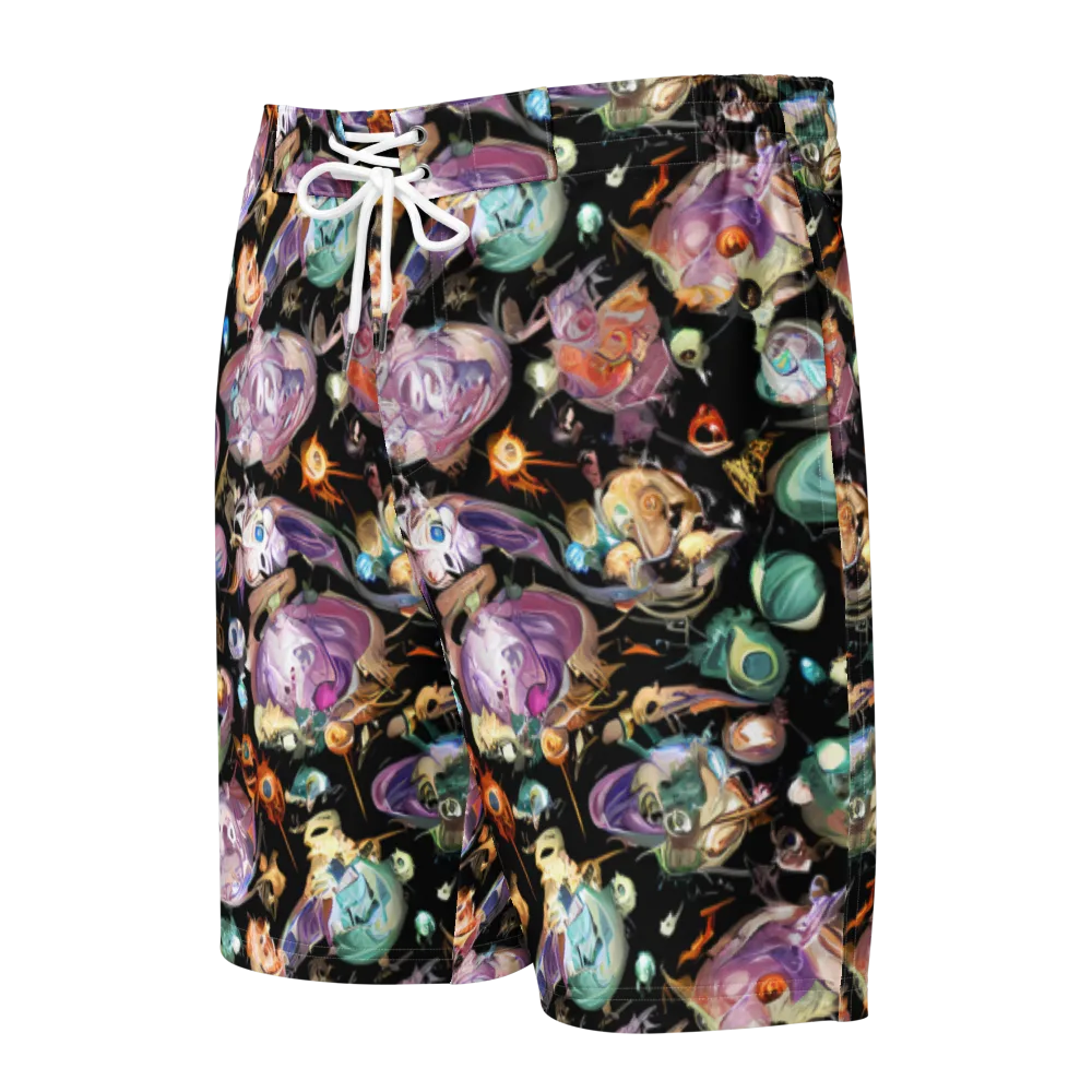 Nebula Bestiary on Men's Board Shorts — Front