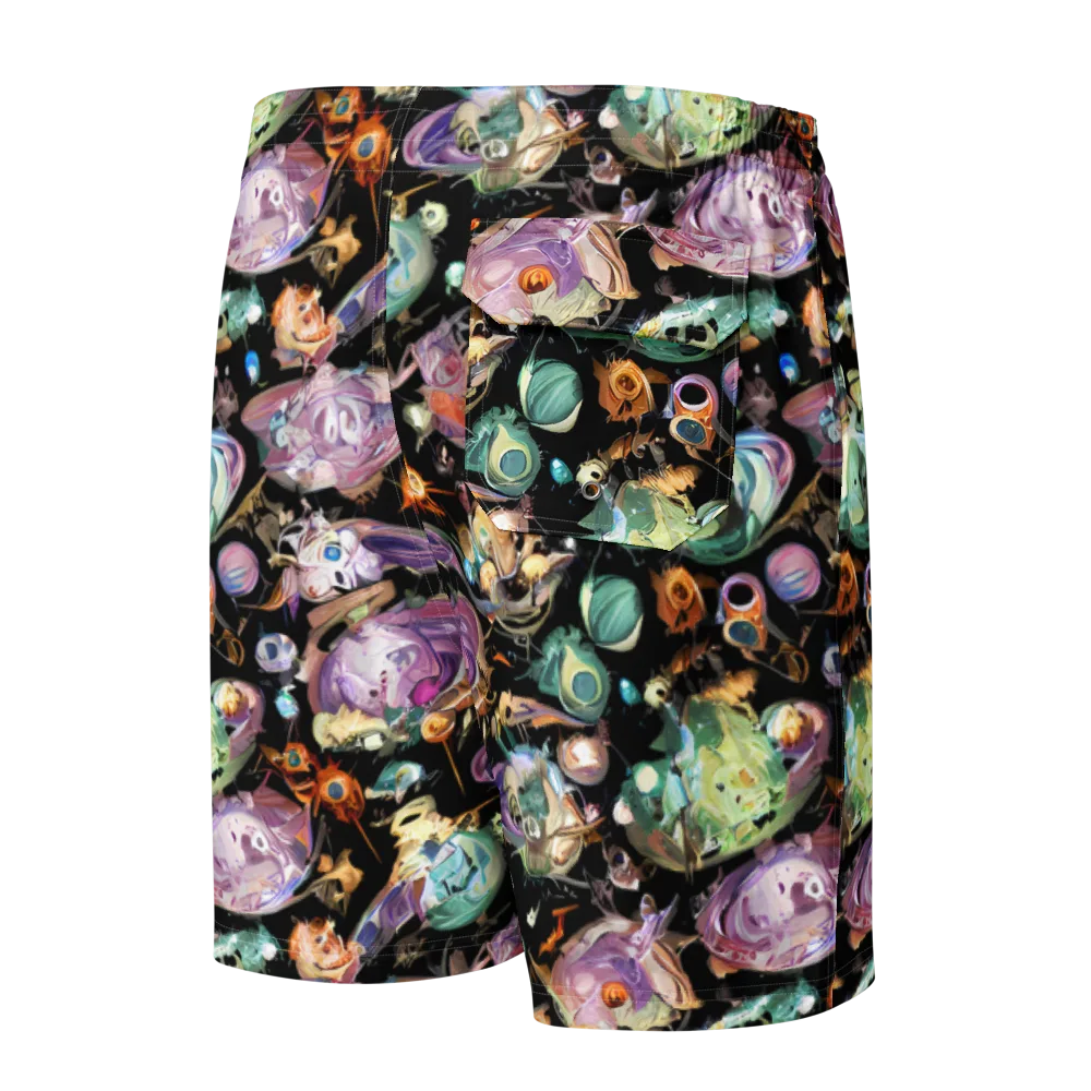Nebula Bestiary on Men's Board Shorts — Back