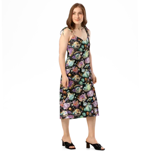 Nebula Bestiary on a Slip Dress
