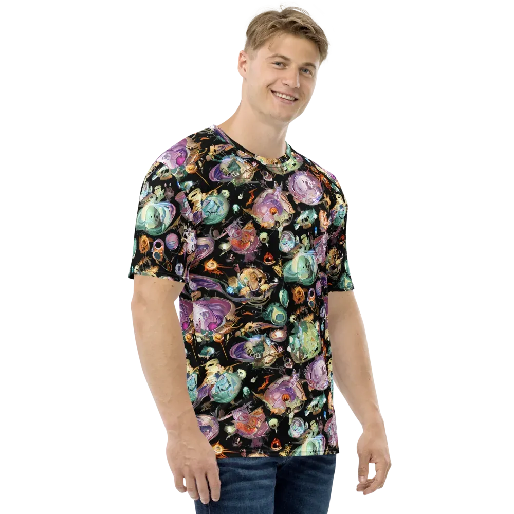 Nebula Bestiary on Men's Crew Neck T-Shirt — Right