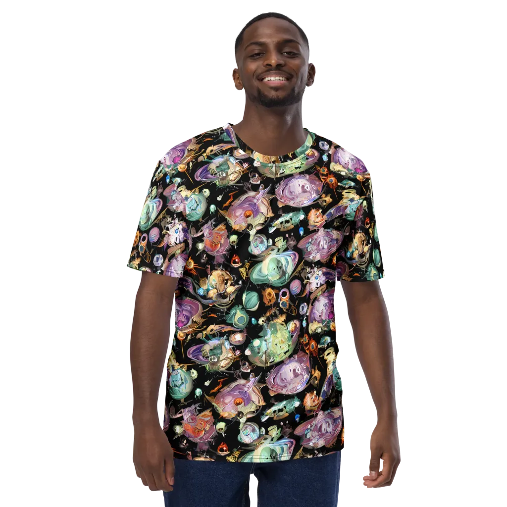 Nebula Bestiary on Men's Crew Neck T-Shirt — Front