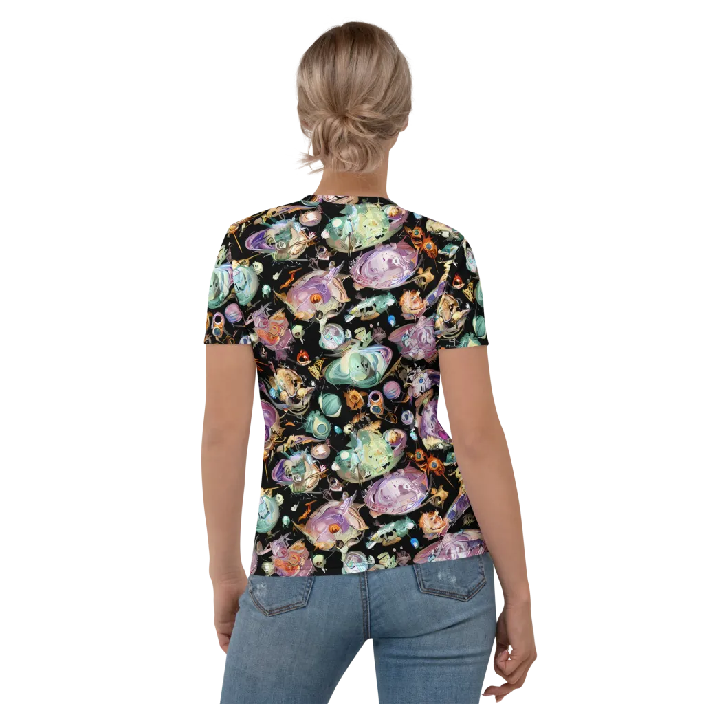 Nebula Bestiary on Women's Crew Neck T-Shirt — Back