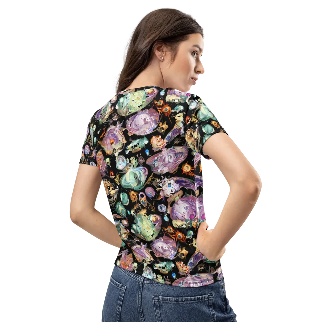 Nebula Bestiary on Women's Crew Neck T-Shirt — Back