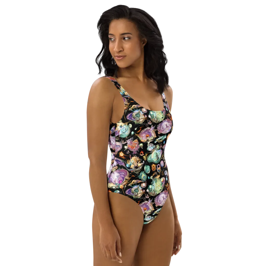 Nebula Bestiary on One-Piece Swimsuit — Right
