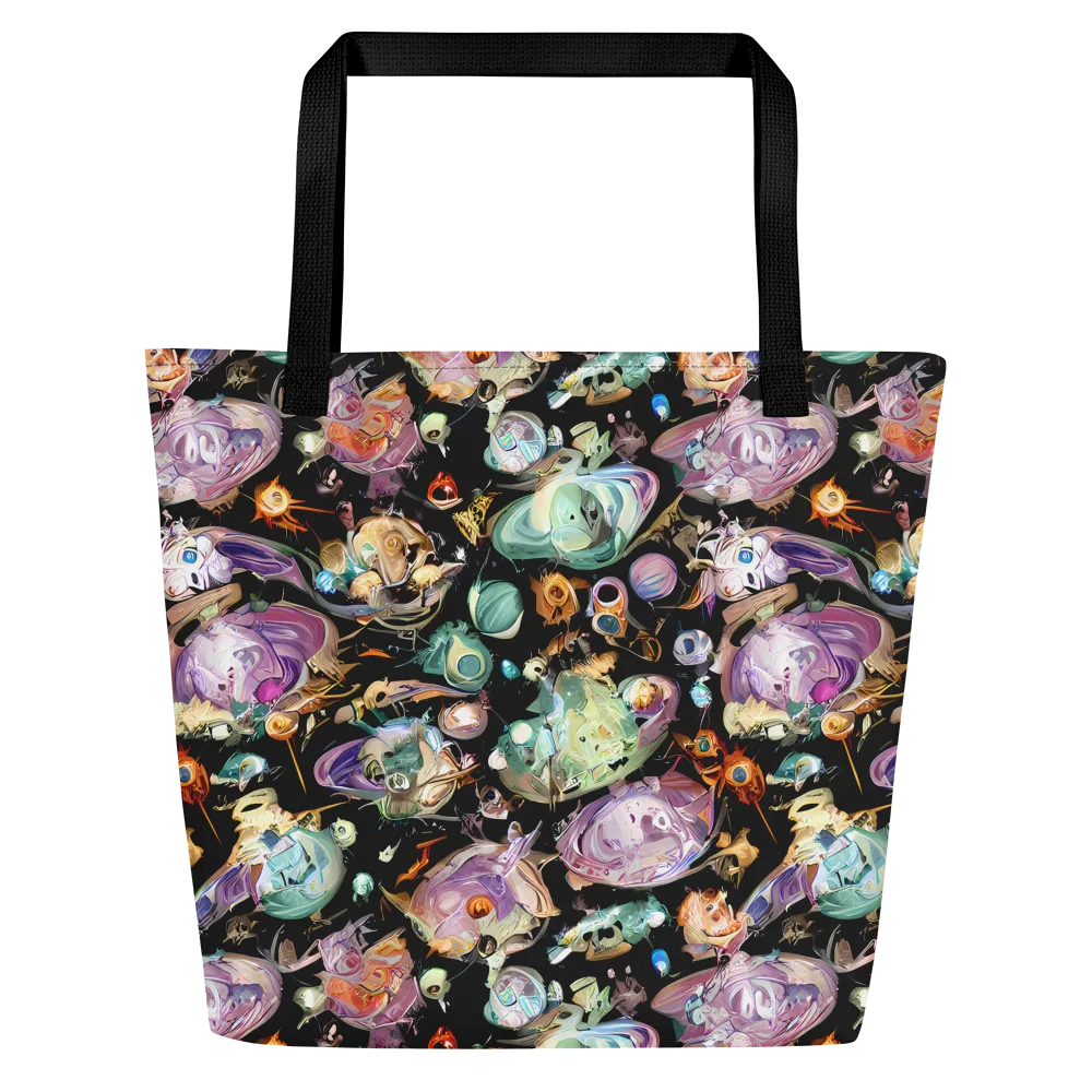 Nebula Bestiary on Large Tote Bag W/ Pocket — Front