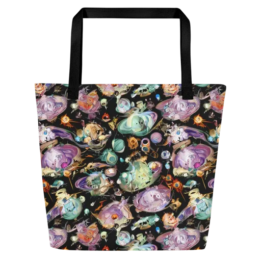 Nebula Bestiary on a Large Tote Bag W/ Pocket