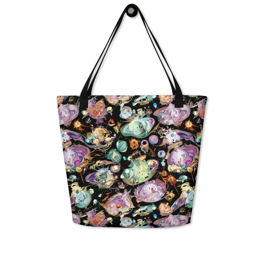 Nebula Bestiary on Large Tote Bag W/ Pocket — Front