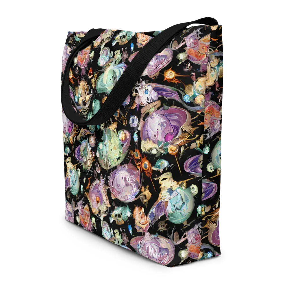 Nebula Bestiary on Large Tote Bag W/ Pocket — Front