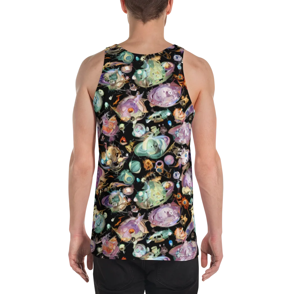 Nebula Bestiary on Men's Tank Top — Back