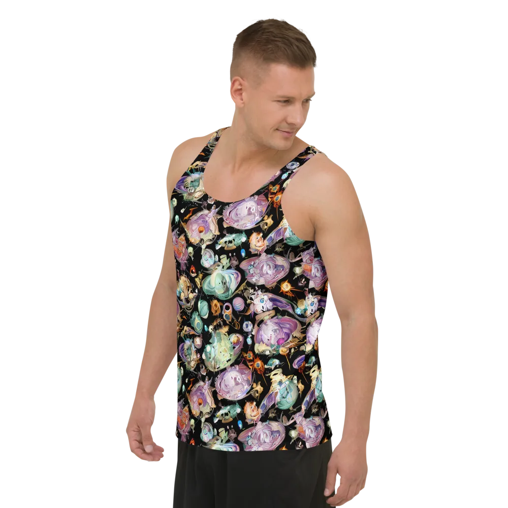 Nebula Bestiary on Men's Tank Top — Left Front
