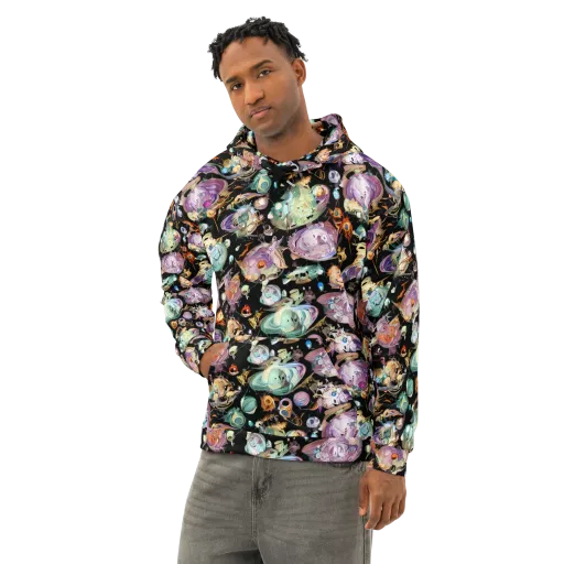 Nebula Bestiary on a Cotton Hoodie