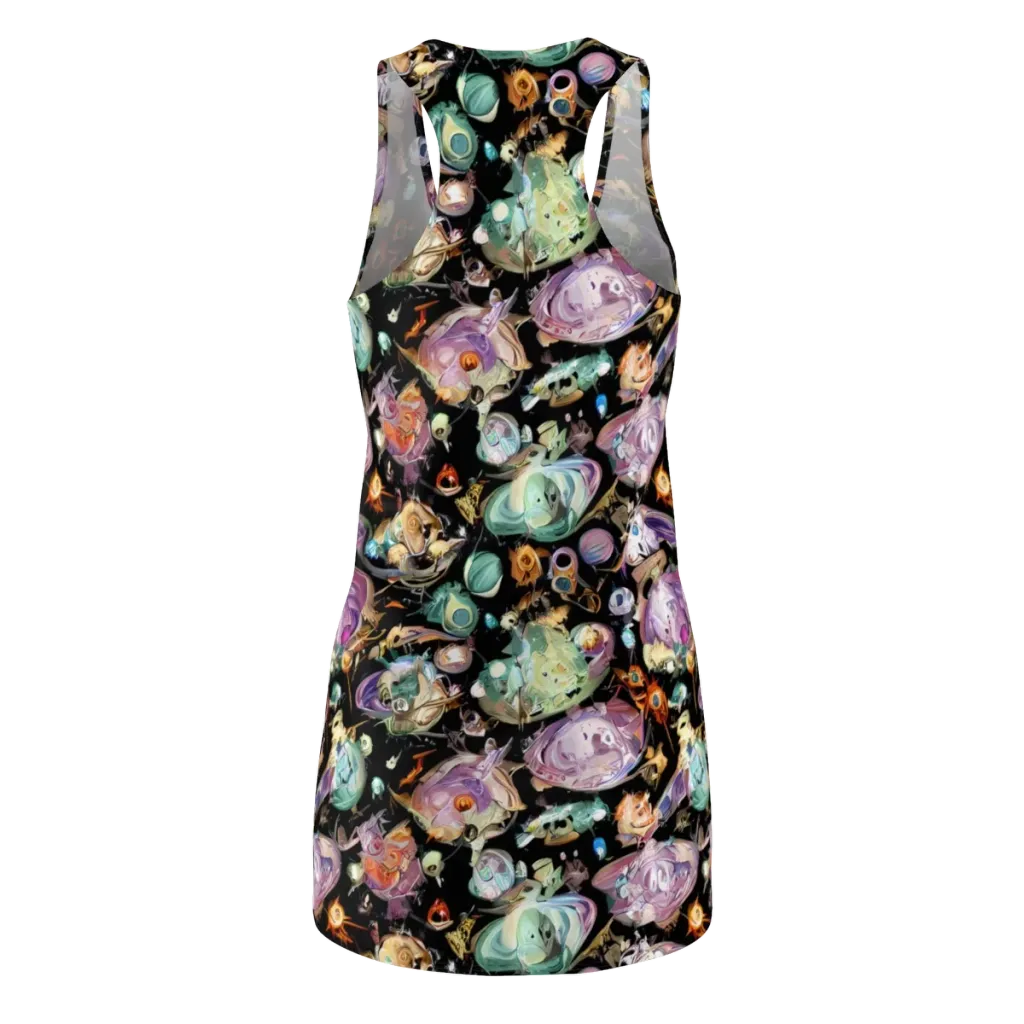Nebula Bestiary on Racerback Dress — Back