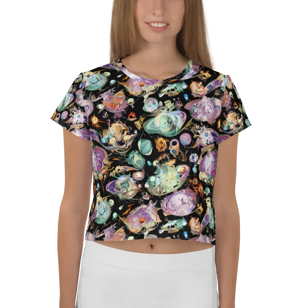Nebula Bestiary on Crop Tee — Front