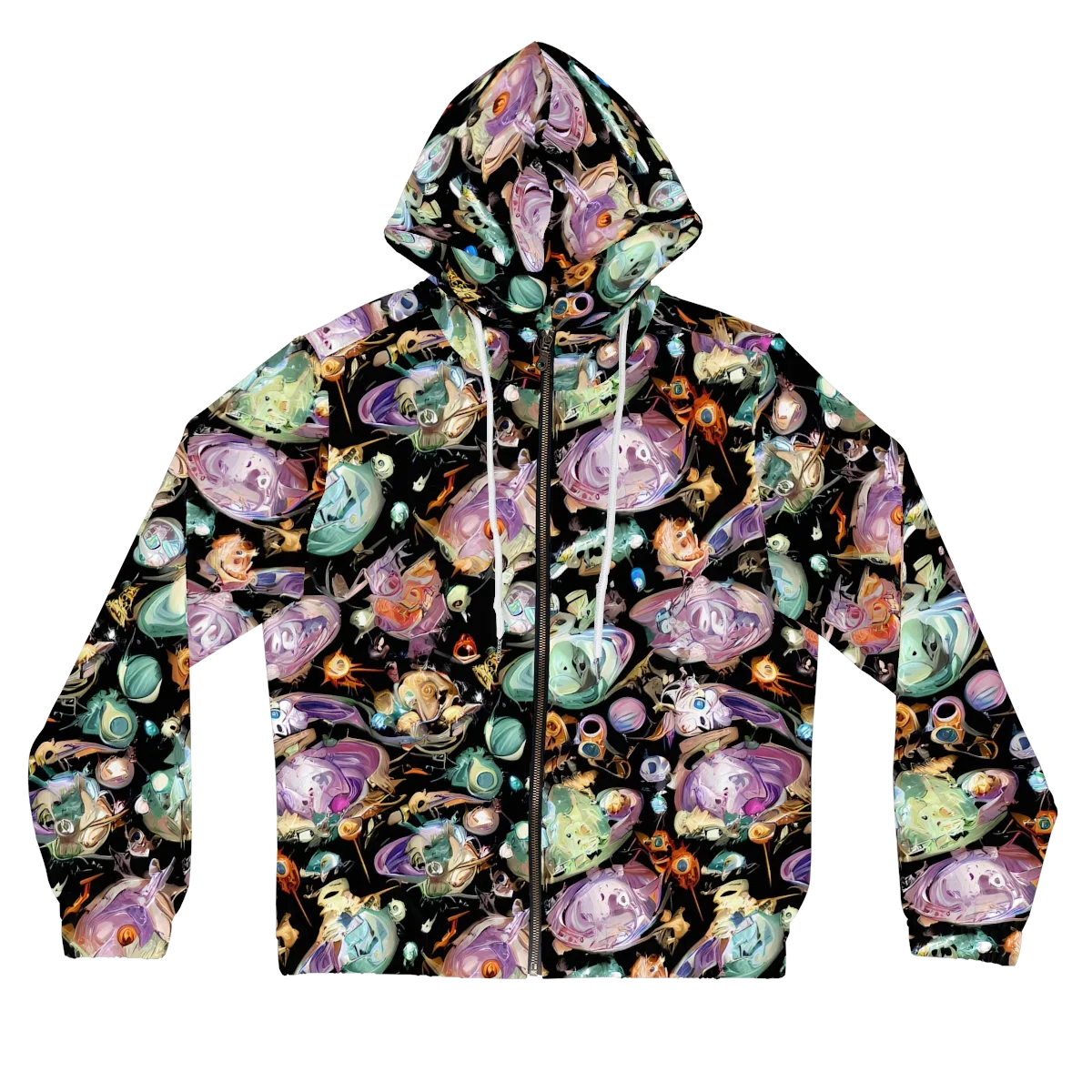 Nebula Bestiary on Women's Full-Zip Hoodie — Front
