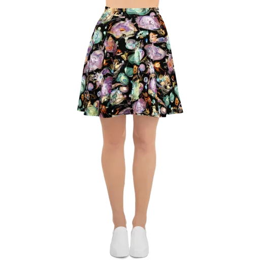 Nebula Bestiary on a Skater Skirt