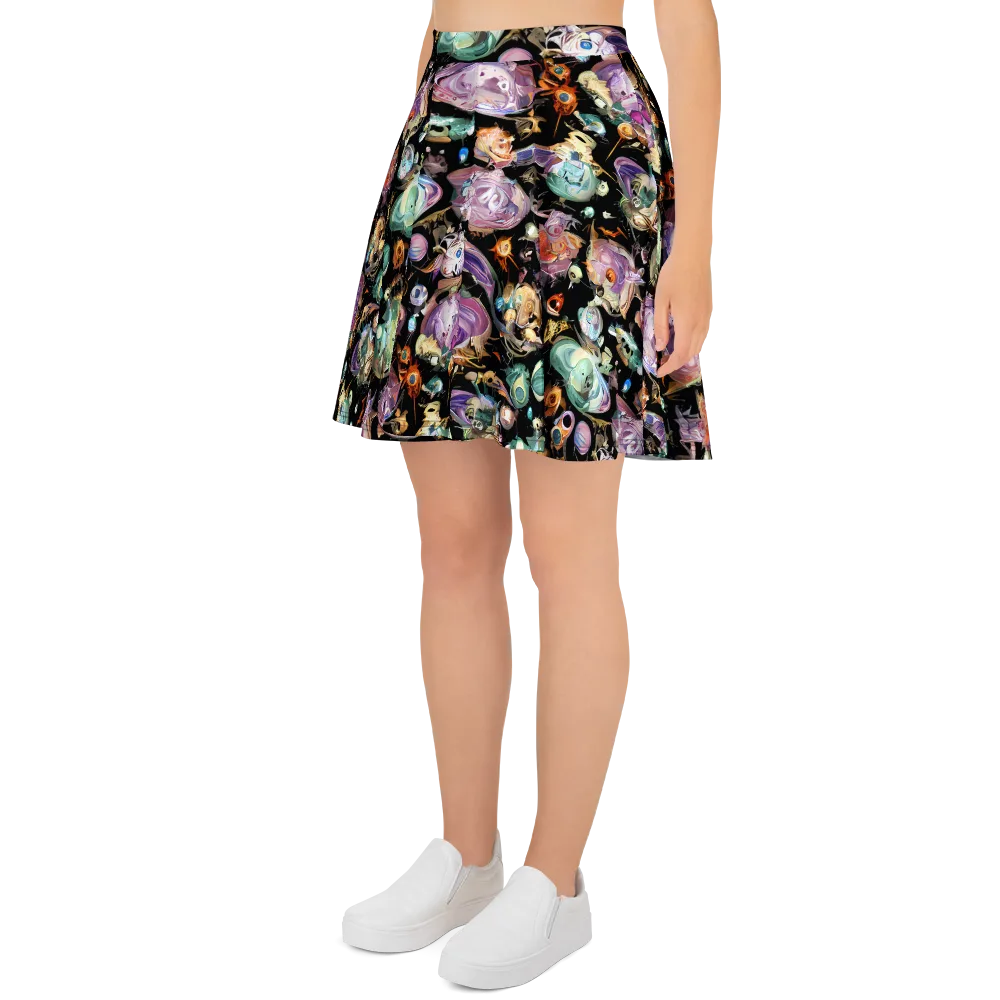 Nebula Bestiary on Skater Skirt — Left