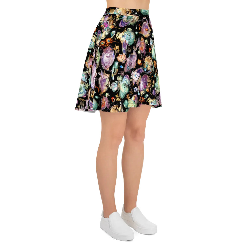 Nebula Bestiary on Skater Skirt — Right
