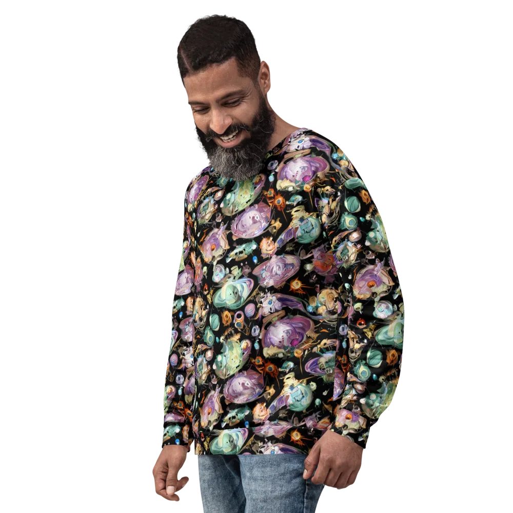 Nebula Bestiary on Sweatshirt — Left Front