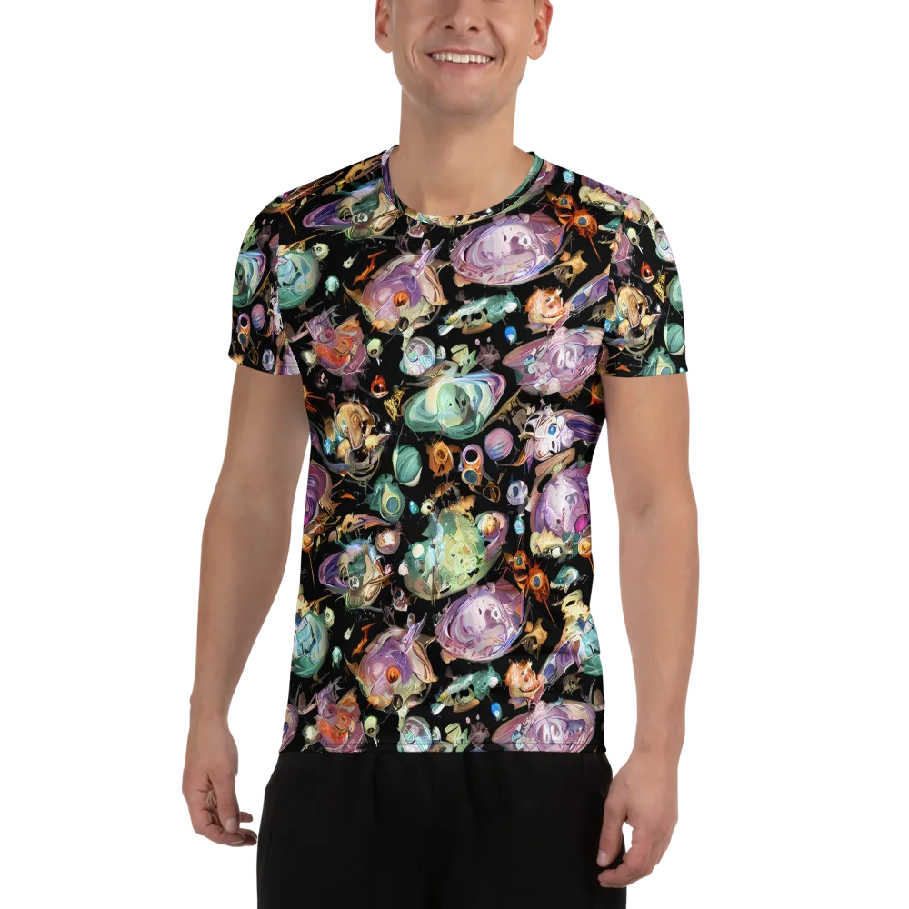 Nebula Bestiary on Men's Athletic T-Shirt — Front