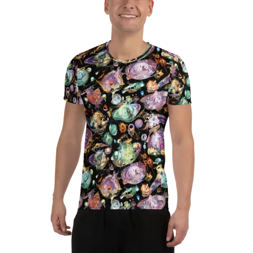 Nebula Bestiary on a Men's Athletic T-Shirt