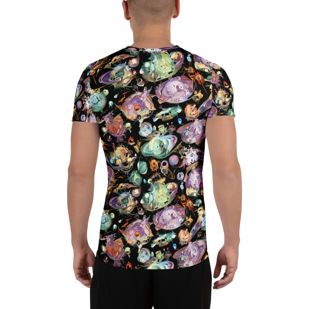Nebula Bestiary on Men's Athletic T-Shirt — Back