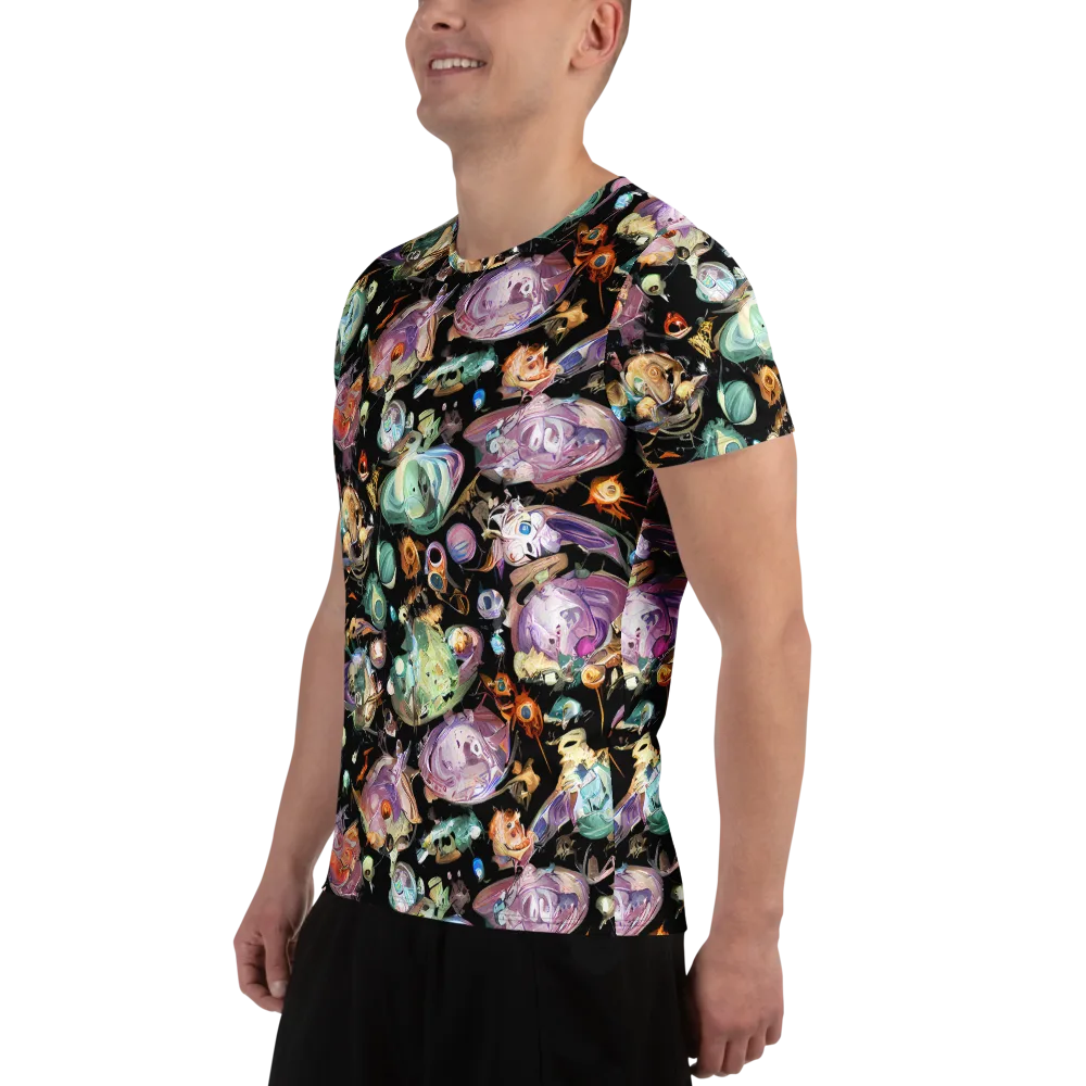 Nebula Bestiary on Men's Athletic T-Shirt — Left
