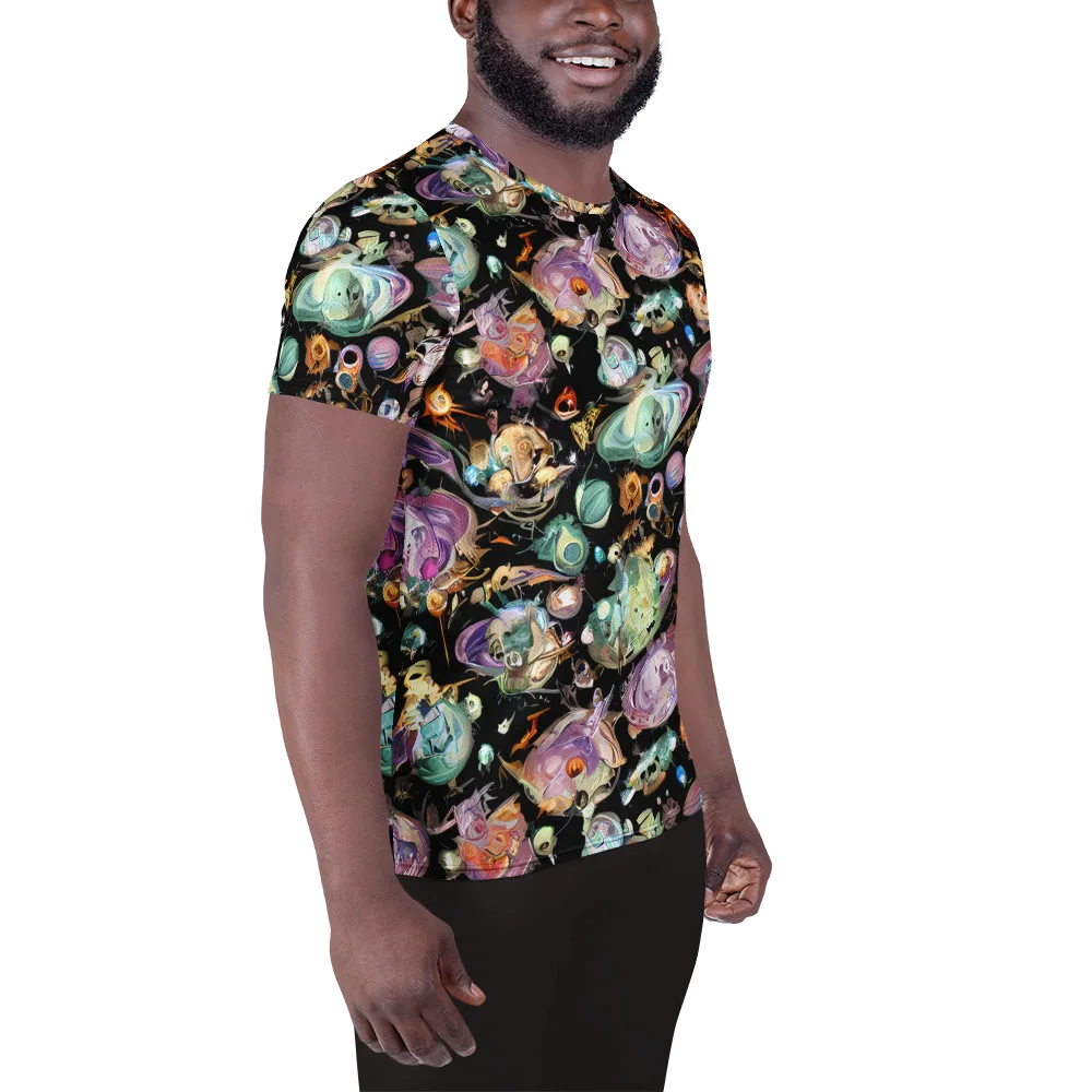 Nebula Bestiary on Men's Athletic T-Shirt — Right