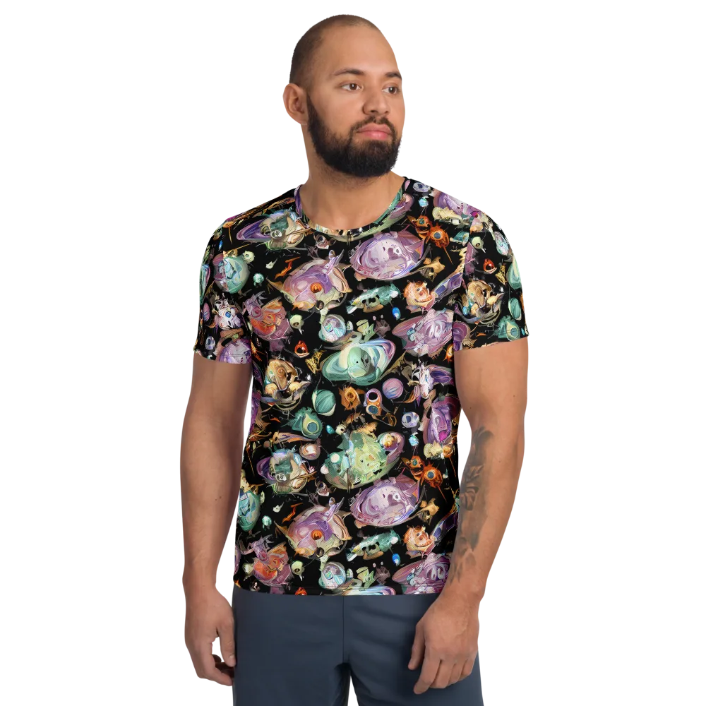 Nebula Bestiary on Men's Athletic T-Shirt — Front