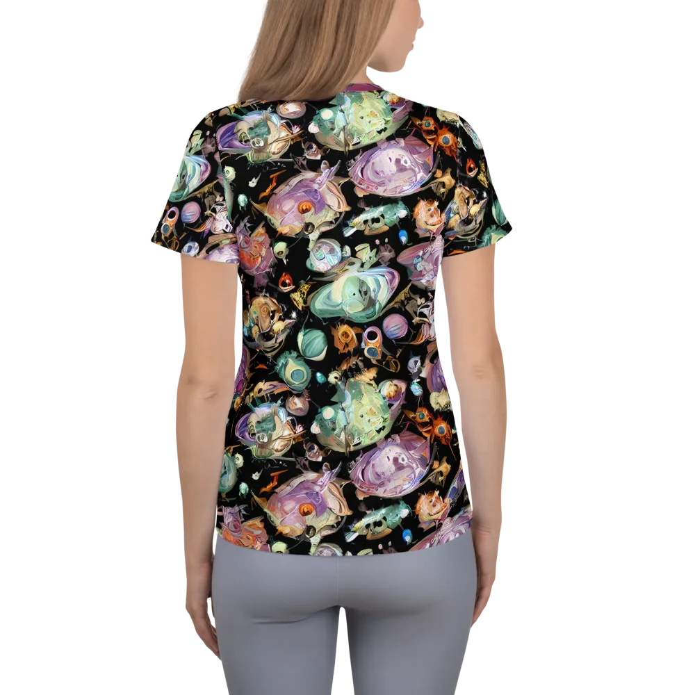 Nebula Bestiary on Women's Athletic T-Shirt — Back