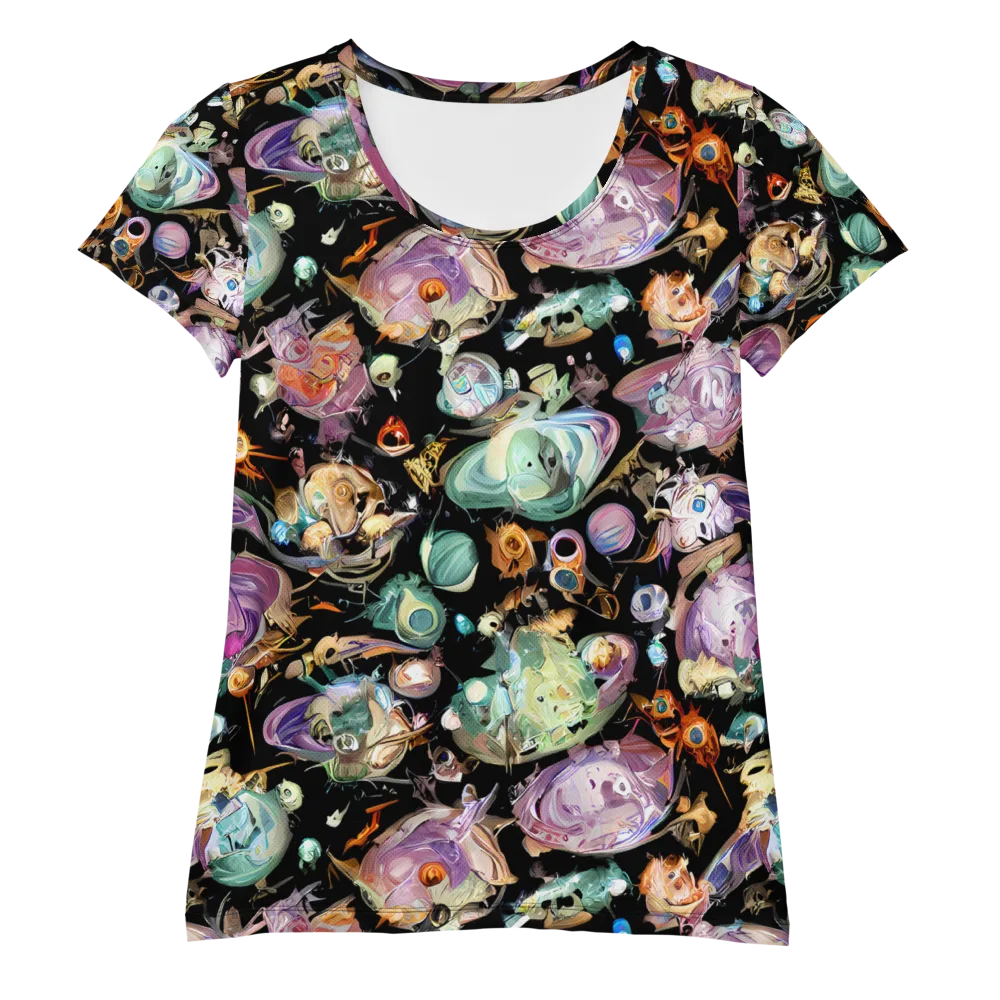 Nebula Bestiary on Women's Athletic T-Shirt — Front