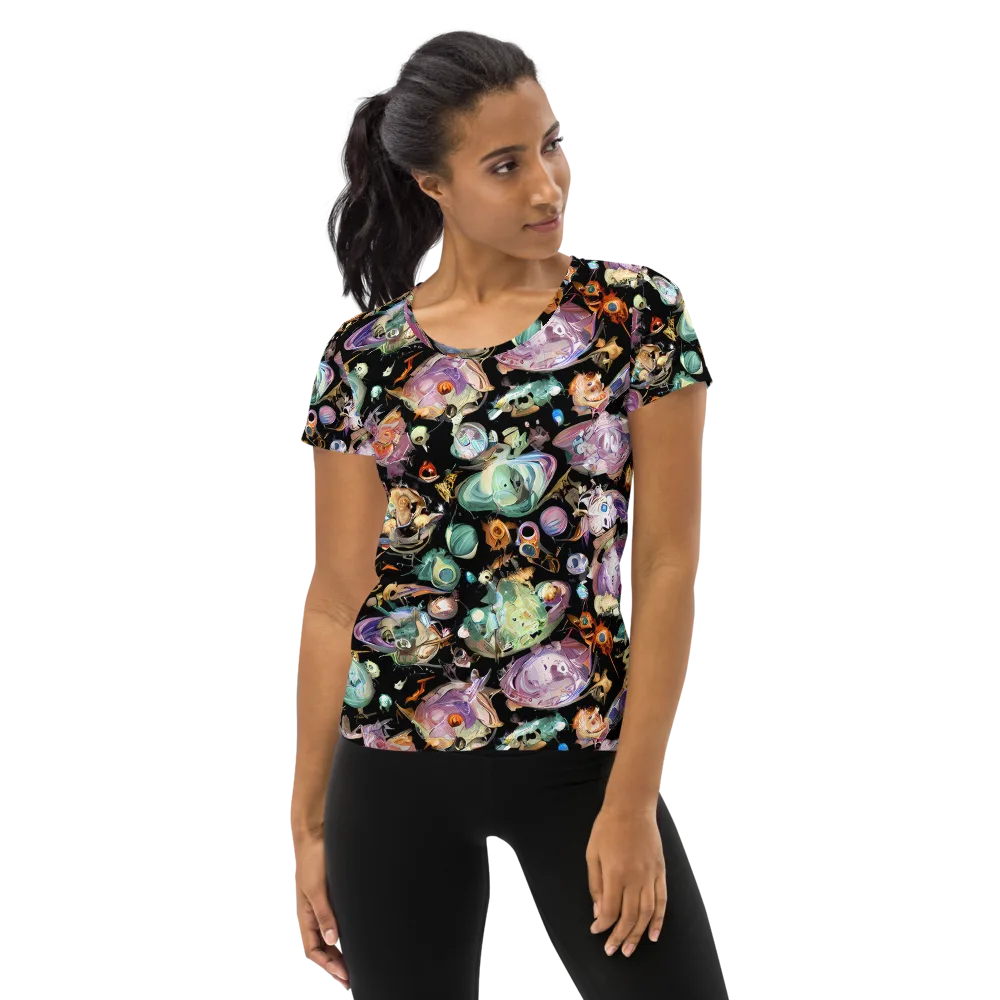 Nebula Bestiary on Women's Athletic T-Shirt — Front