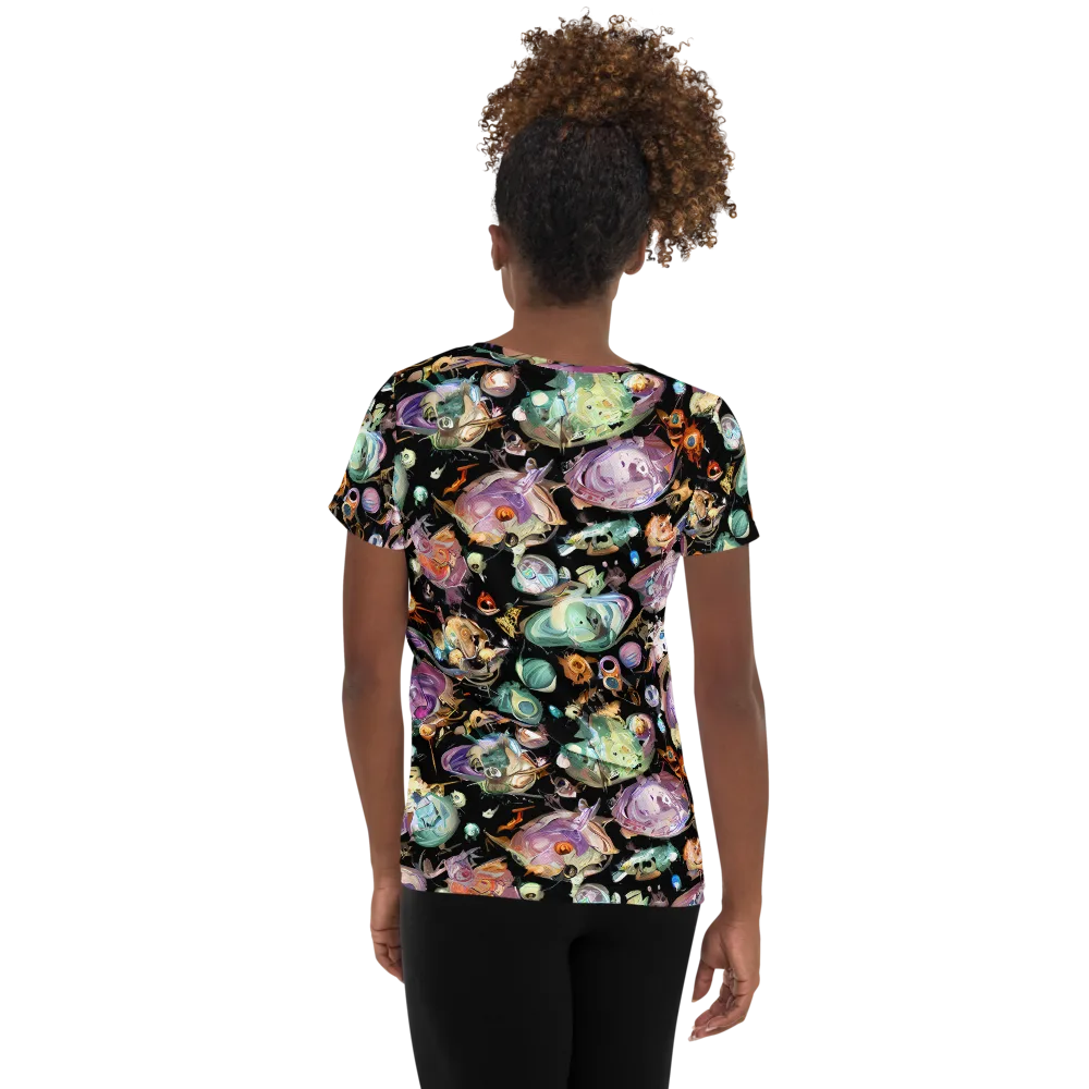 Nebula Bestiary on Women's Athletic T-Shirt — Back