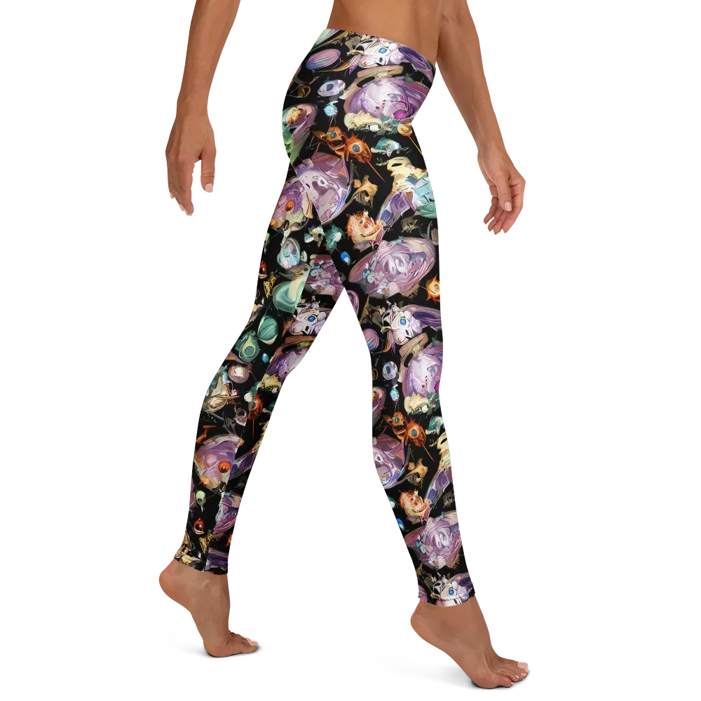 Nebula Bestiary on Leggings — Right